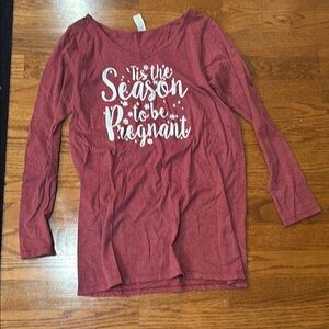 Women's Red Maternity Top size large